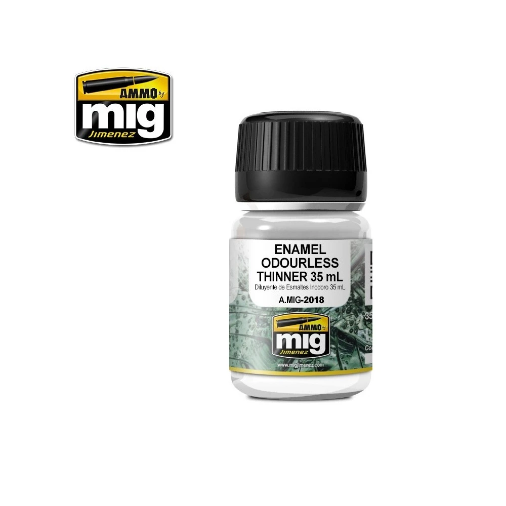 Diluant inodore peinture Enamel (35ml) Mig AMMO - MIG Jimenez A.MIG-2018 - 1 Diluant inodore peinture Enamel (35ml) Mig AMMO - MIG Jimenez A.MIG-2018 - 1