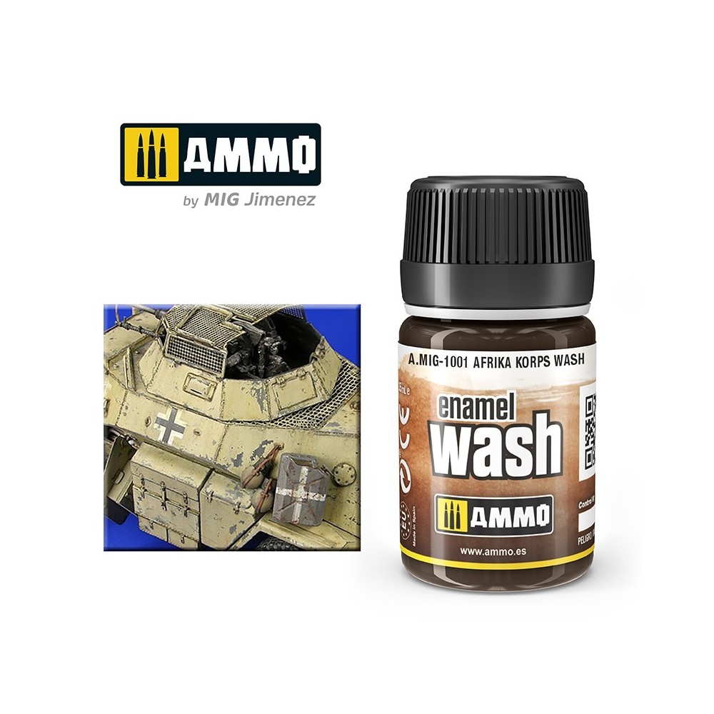 Peinture WASH Afrika Korps 35ml Mig AMMO - MIG Jimenez A.MIG-1001 - 1