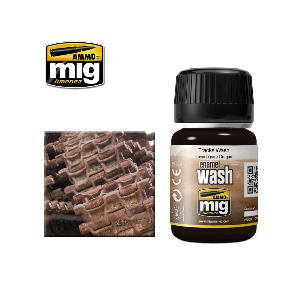 Peinture WASH Tracks chenilles 35ml Mig AMMO - MIG Jimenez A.MIG-1002 - 1