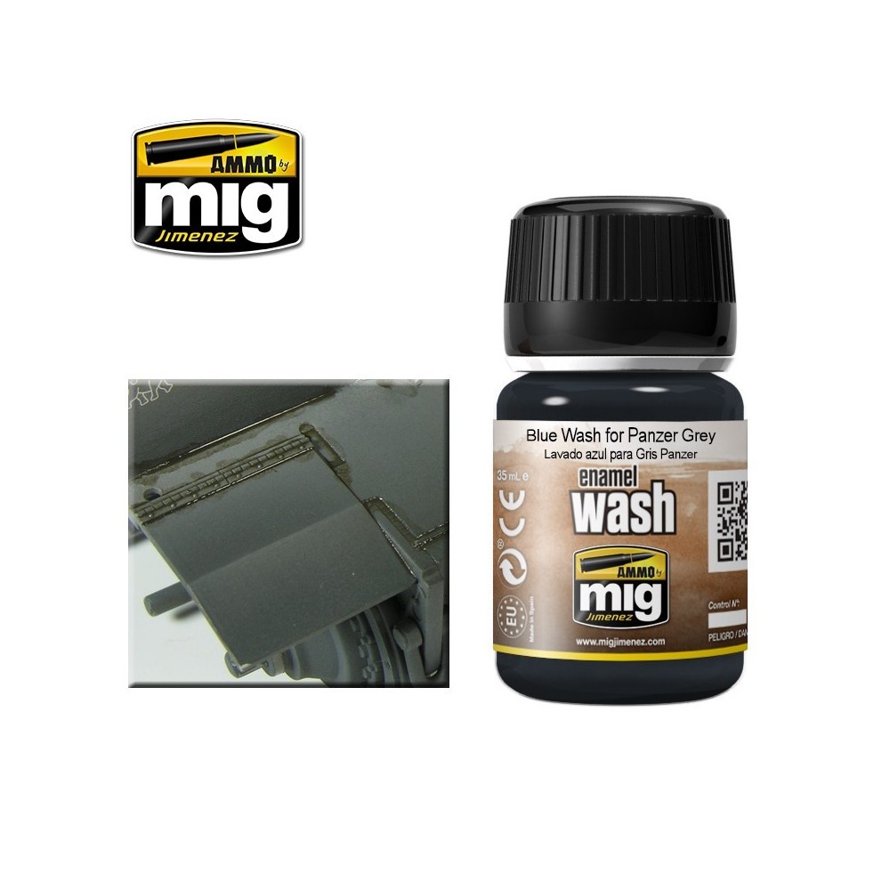 WASH bleu pour Panzer Gris 35ml Mig AMMO - MIG Jimenez A.MIG-1006 - 1