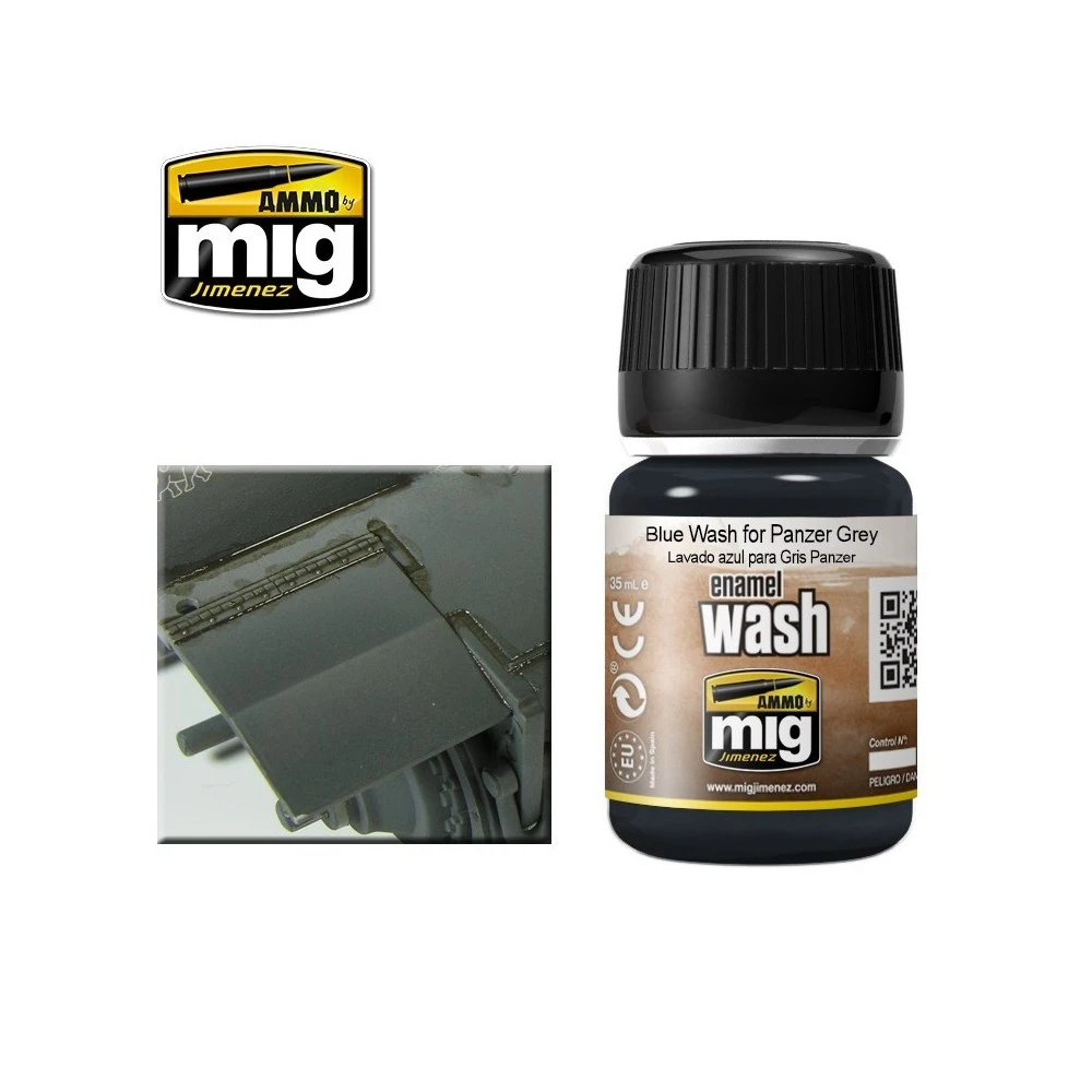 WASH bleu pour Panzer Gris 35ml Mig AMMO - MIG Jimenez A.MIG-1006 - 1