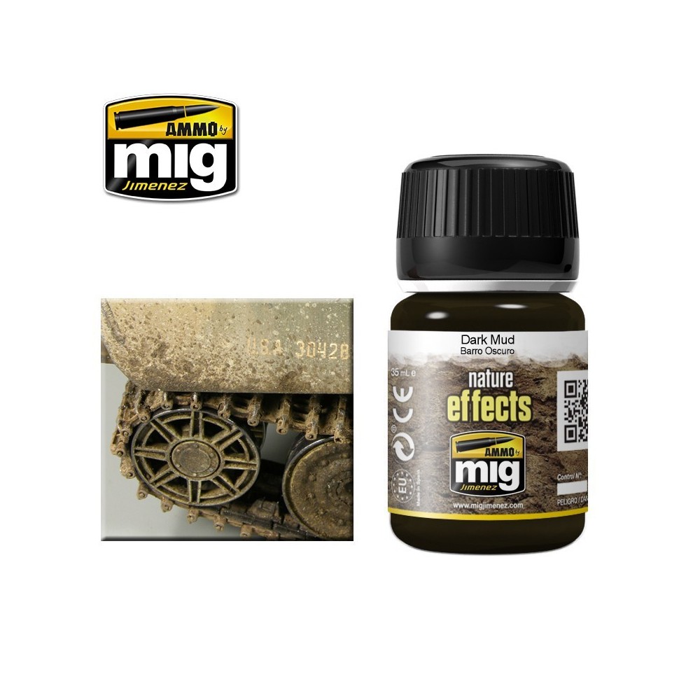 Peinture EFFETS NATURE Boue noire 35ml Mig AMMO - MIG Jimenez A.MIG-1405 - 1