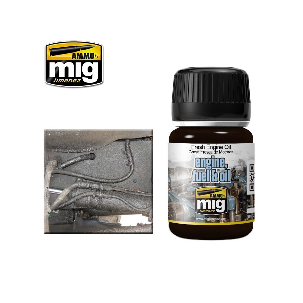 Peinture EFFETS NATURE Huile moteur fraiche 35ml Mig AMMO - MIG Jimenez A.MIG-1408 - 1