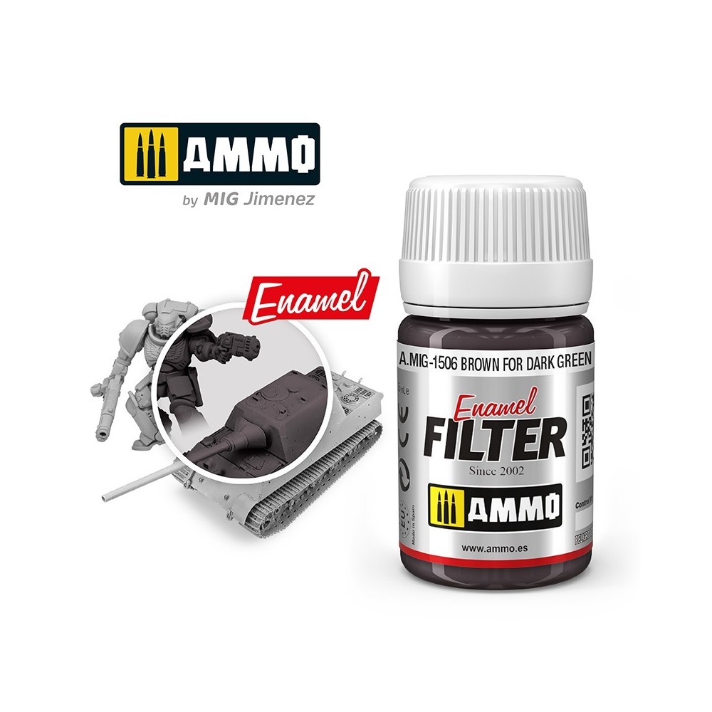 FILTRE Marron pour Vert Foncé 35ml Mig AMMO - MIG Jimenez A.MIG-1506 - 1