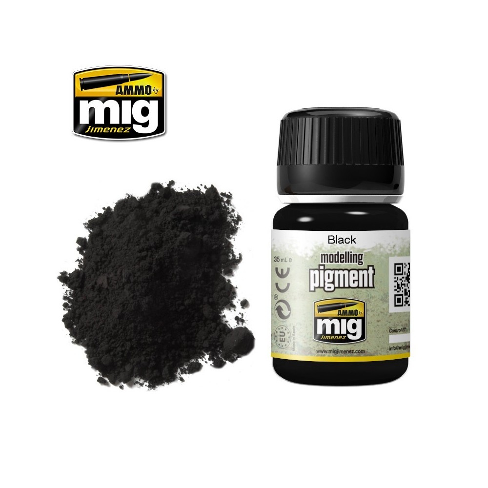 Peinture PIGMENT Noir 35ml Mig AMMO - MIG Jimenez A.MIG-3001 - 1