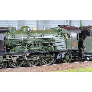 Ree Modeles MB239.S Locomotive à vapeur 231 H 21, Tender 30 A 51, Vert PLM, SNCF, Nevers, sonore, fumée Ree Modeles MB-239.S - 4