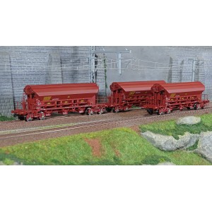 Ree modeles WB844 Set de 3 wagons trémies T8 Tadkks, SNCF, ep. IV-V Ree Modeles WB-844 - 1