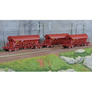 Ree modeles WB847 Set de 3 wagons trémies T8 Tadkks, SNCF, ep. VI Ree Modeles WB-847 - 1