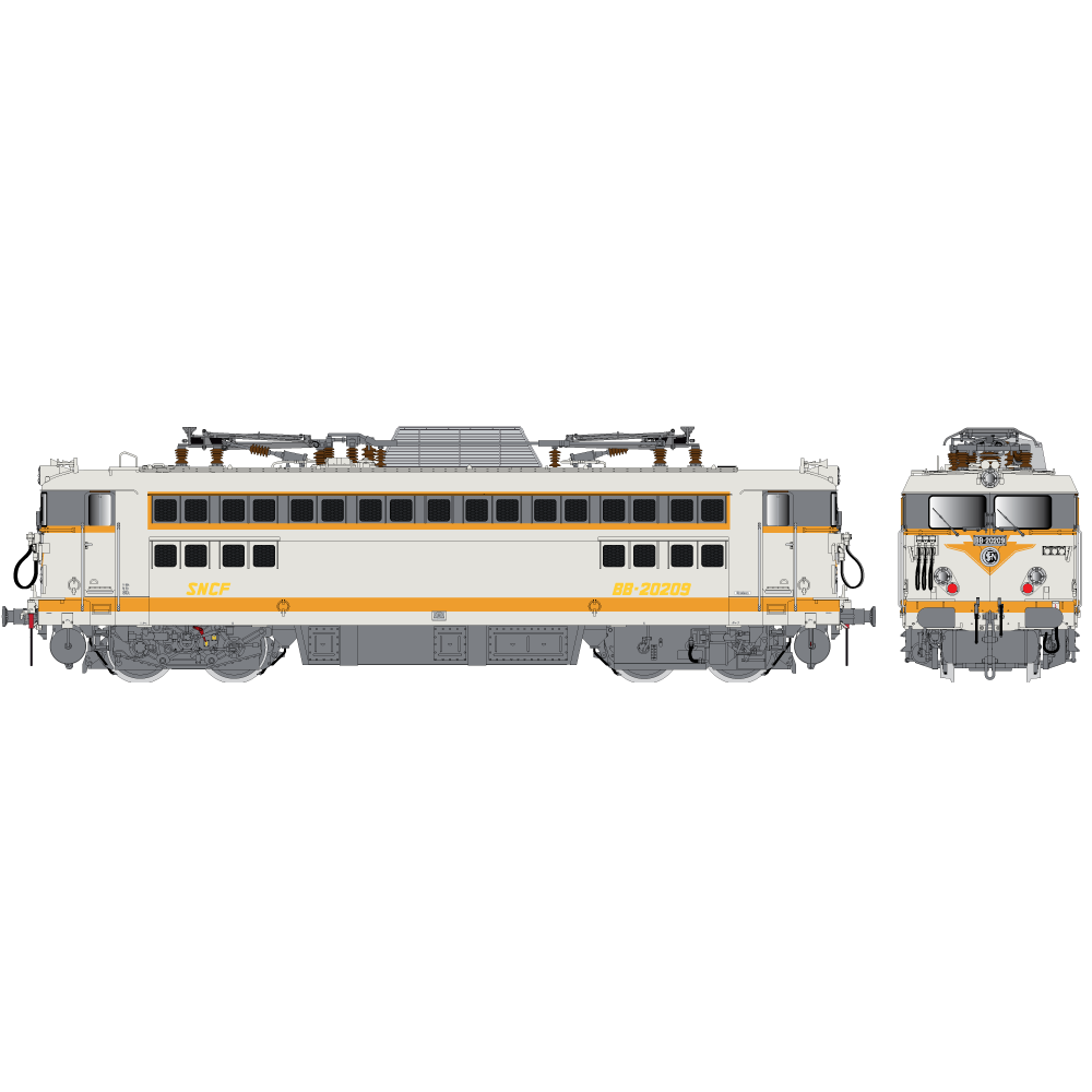 R37 HO41083 Locomotive électrique BB 20209, SNCF, gris béton, Strasbourg Rail 37 - R37 R37_HO41083 - 1