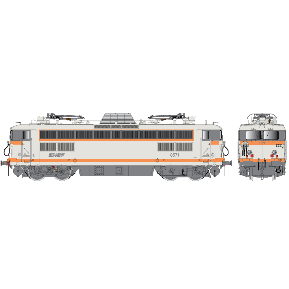 R37 HO41078DS Locomotive électrique BB 8571, SNCF, Gris béton, Venissieux, digital sonorisée Rail 37 - R37 R37_HO41078DS - 1