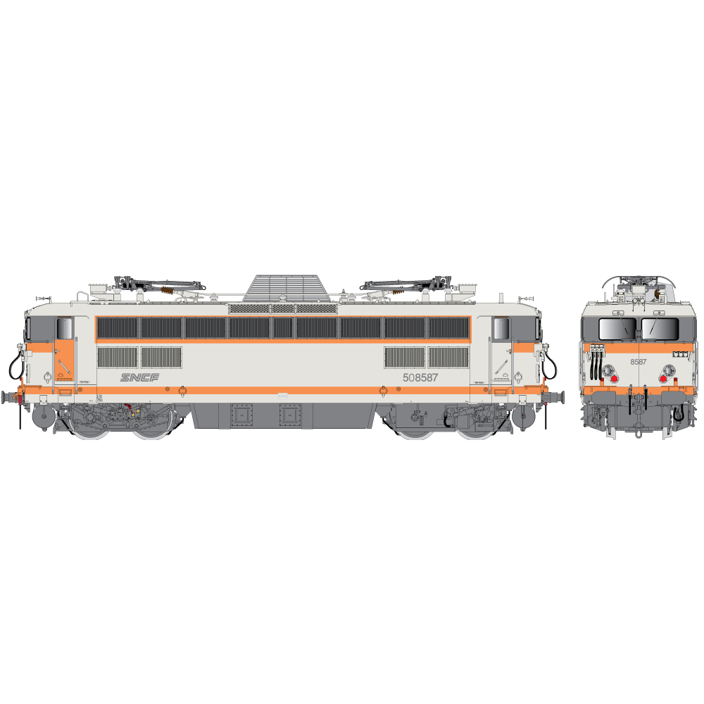 R37 HO41079DS Locomotive électrique BB 8587, SNCF, Gris béton, Dijon-Perrigny, digital sonorisée Rail 37 - R37 R37_HO41079DS - 1