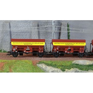 Marklin 46335 Set de 3 wagons à toit pivotant type Tdgs 930, DB Marklin Marklin_46335 - 2