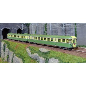 Ree Modeles MB172 Autorail RGP 2 X 2705, vert et jaune, SNCF, LYON-VAISE Ree Modeles MB-172 - 4