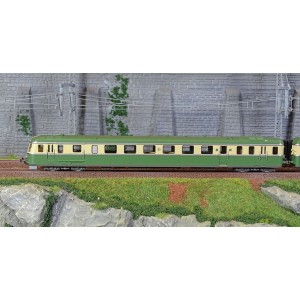 Jouef HJ2418 Autorail diesel RGP 2 X 2717 + remorque XR 7710, SNCF, vert/beige logo d'origine Jouef HJ2418 - 2