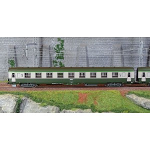 Jouef HJ4181 Set de 2 voitures voyageurs DEV AO, 2éme classe U59 B9 (ex A9), SNCF, verte/grise, logo encadré Jouef HJ4181 - 2