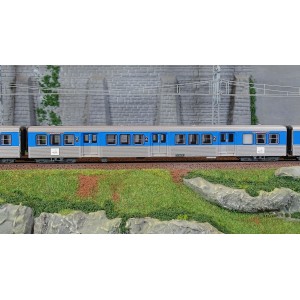 Jouef HJ4185 Set de 4 voitures voyageurs RIO 77, "Stelyrail bleu", SNCF Jouef HJ4185 - 4