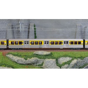 Jouef HJ4186 Set de 3 voitures voyageurs RIO 78 TER (ex NPDC), livrée jaune/argent, SNCF Jouef HJ4186 - 3