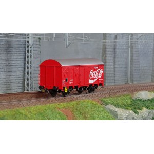 Jouef HJ6254 Wagon couvert à essieux G4 avec parois lisses, Coca Cola, SNCF Jouef HJ6254 - 1