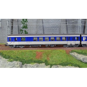 Jouef HJ2615 Autorail EAD XBD 4717 + remorque XRABx 8714, SNCF, livrée argent/bleue, logo Casquette Jouef HJ2615 - 2