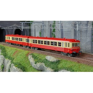 Jouef HJ2614 Autorail EAD X 4317 + remorque XR 8517, SNCF, livrée rouge/beige Jouef HJ2614 - 4