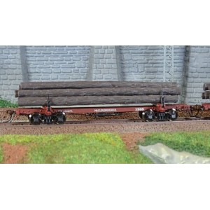 Rivarossi HR6628 Set de 2 wagons porte grumes, McCloud River, No. 1205 et 1207, chargé bois Rivarossi HR6628 - 2