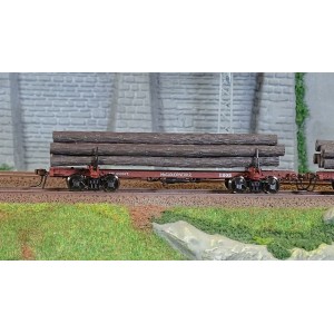 Rivarossi HR6627 Set de 2 wagons porte grumes, McCloud River, No. 1202 et 1204, chargé bois Rivarossi HR6627 - 2
