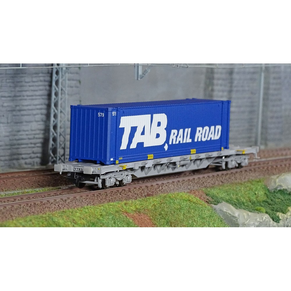 Jouef HJ6262 Wagon porte-conteneurs à bogies Sgnss, SNCF, chargé 2 conteneurs conteneurs de 45’ "Tab Rail Road" Jouef HJ6262 - 1