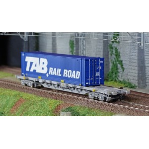 Jouef HJ6262 Wagon porte-conteneurs à bogies Sgnss, SNCF, chargé 2 conteneurs conteneurs de 45’ "Tab Rail Road" Jouef HJ6262 - 3