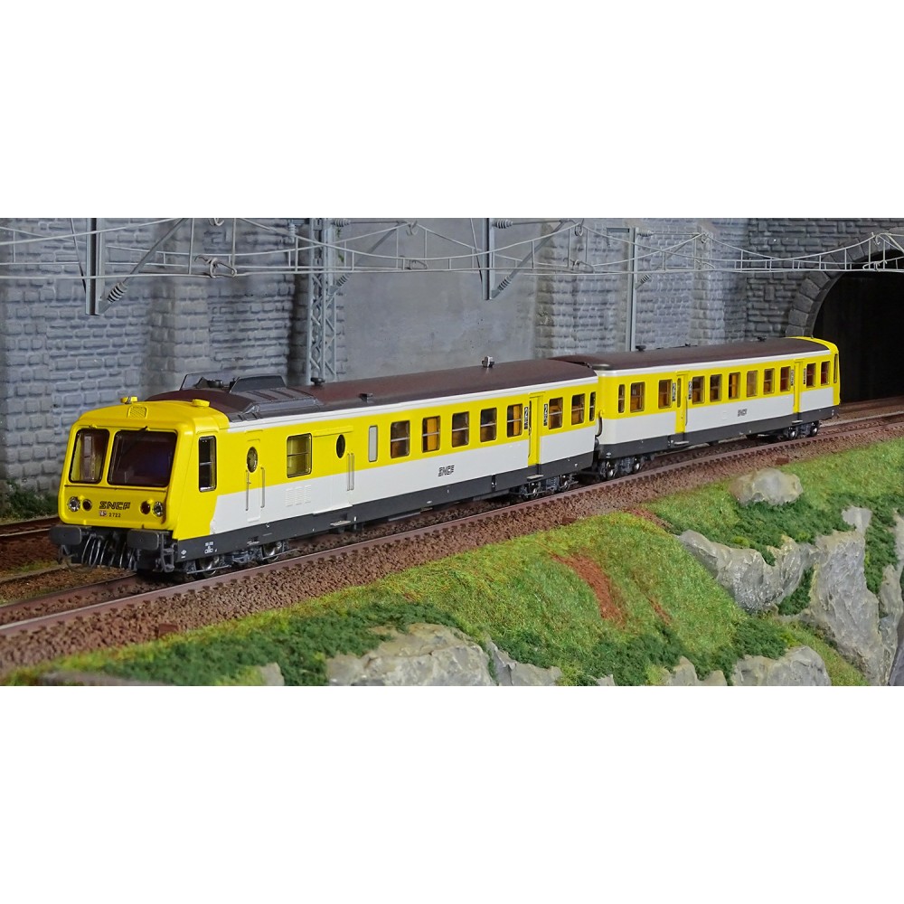 Ree Modeles MB192.S Autorail Rame RGP 1 modernisée X 2746, Jaune et blanc, SNCF, logo Nouille, LYON-VAISE, digital sonore Ree Mo