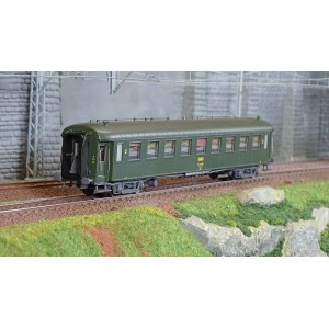 Models Word 40934 Voitures OCEM R.A., B9, vert 301, châssis gris, marquage UIC, SNCF Models World MW_40934 - 1