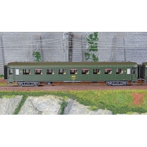 Models Word 40933 Set de 3 voitures OCEM R.A., B9, vert 301, châssis gris, marquage UIC, SNCF Models World MW_40933 - 3