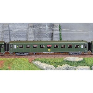 Models Word 40933 Set de 3 voitures OCEM R.A., B9, vert 301, châssis gris, marquage UIC, SNCF Models World MW_40933 - 4