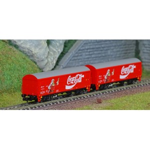 Arnold HN6645 Set de 2 wagons couverts à essieux JPD, RENFE, Coca-Cola, échelle N Arnold HN6645 - 1