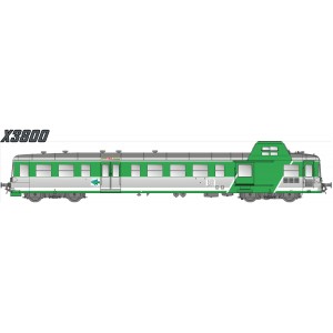 LS Models 90131S Autorail XBD 93953, Picasso, Vert/Blanc, RG, 1ère/2ème classe, CFTA, livrée TER Bretagne, digital sonore Ls mod