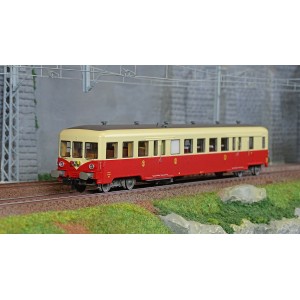 R37 HO41255 Remorque d'autorail ZR 27205, 1ère/2ème classe, SNCF, rouge et crème, ep. III Rail 37 - R37 R37_HO41255 - 1