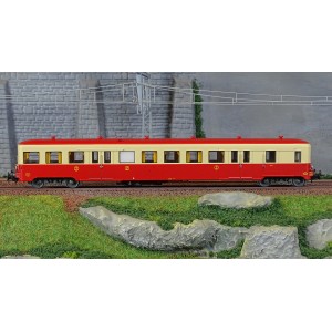 R37 HO41264 Remorque d'autorail ZR BD 27135, 2ème classe, SNCF, rouge et crème, toit rouge, ep. IV Rail 37 - R37 R37_HO41264 - 2