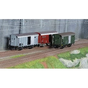 Marklin 46568 Set de 3 wagons couverts à essieux type K3 avec guérite, CFF Marklin Marklin_46568 - 1