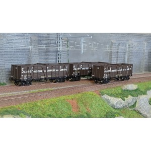 Ree Modeles WB852 Set de 3 wagons TP Tombereau, SNCF, Haut Clamecy Ree Modeles WB-852 - 1