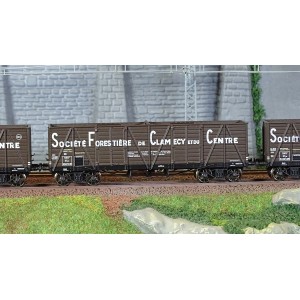 Ree Modeles WB852 Set de 3 wagons TP Tombereau, SNCF, Haut Clamecy Ree Modeles WB-852 - 4