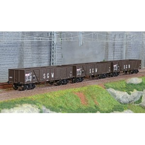 Ree Modeles WB854 Set de 3 wagons TP Tombereau, SNCF, SGW Ree Modeles WB-854 - 2