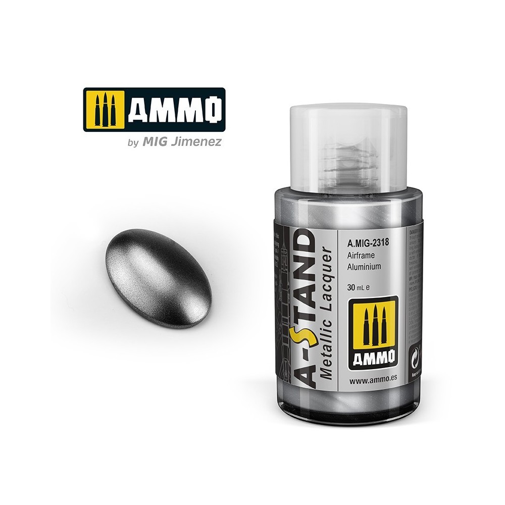 Peinture A-STAND Airframe Aluminium 30ml Mig AMMO - MIG Jimenez A.MIG-2318 - 1