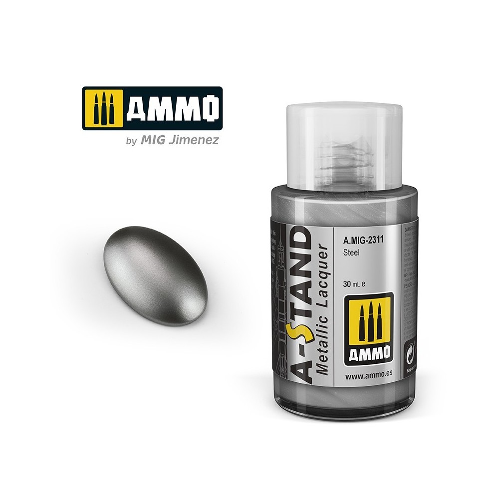 Peinture A-STAND Acier 30ml Mig AMMO - MIG Jimenez A.MIG-2311 - 1