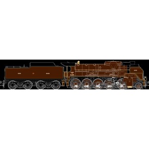 R37 HO41201DS Locomotive à vapeur 5.1213, Nord, chocolat, Valenciennes, sonore, fumée Rail 37 - R37 R37_HO41201DS - 2