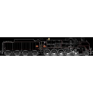 R37 HO41205 Locomotive à vapeur 1-150 P 86 tender 34 P 404, SNCF, noire, Chaumont Rail 37 - R37 R37_HO41205 - 2