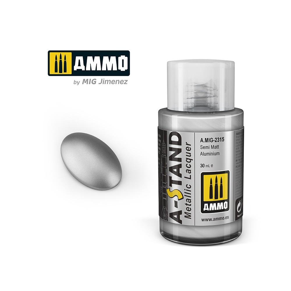 Peinture A-STAND Aluminium Semi-Mat 30ml Mig AMMO - MIG Jimenez A.MIG-2315 - 1