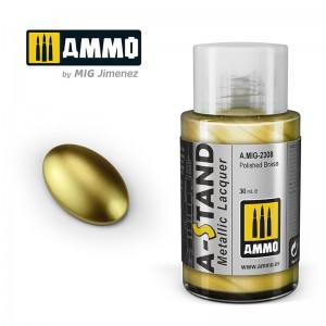 Peinture A-STAND Laiton poli 30ml Mig AMMO - MIG Jimenez A.MIG-2308 - 1