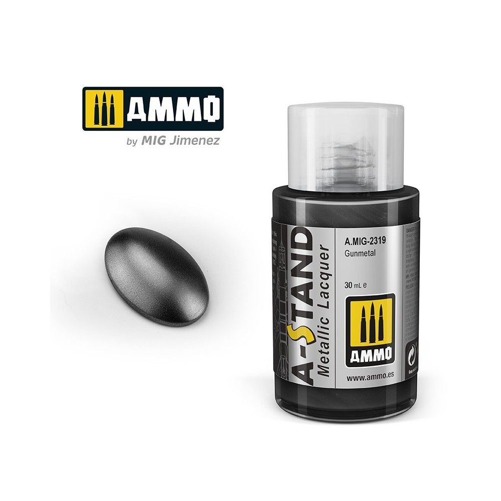 Peinture A-STAND Gunmetal 30ml Mig AMMO - MIG Jimenez A.MIG-2319 - 1