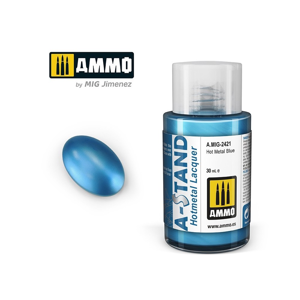 Peinture A-STAND Hot Metal Bleu 30ml Mig AMMO - MIG Jimenez A.MIG-2421 - 1