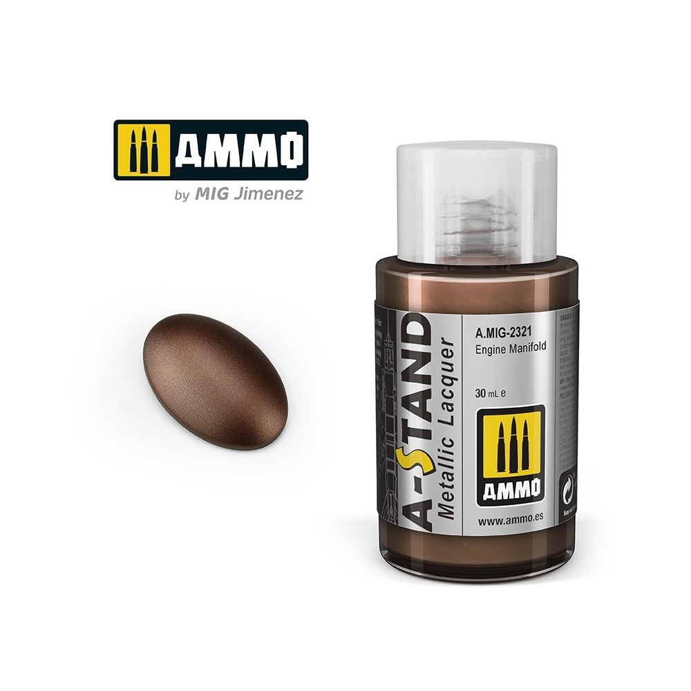 Peinture A-STAND Collecteur de moteur 30ml Mig AMMO - MIG Jimenez A.MIG-2321 - 1