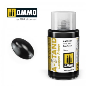 Peinture A-STAND Apprêt de base noir brillant 30ml Mig AMMO - MIG Jimenez A.MIG-2351 - 1